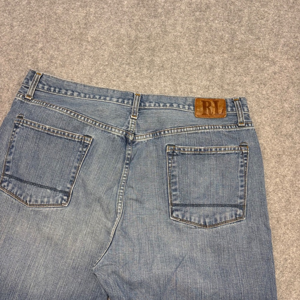 Polo Ralph Lauren Ashmore Jeans Mens 40x30 Blue Relaxed Straight Denim 0058